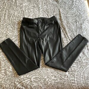 White House Black Market High Rise Black Coated Jeans